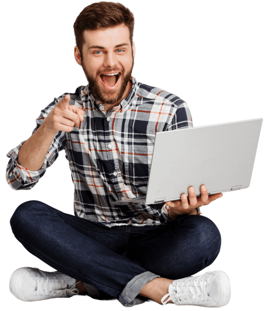 happy man with the laptop 1 1